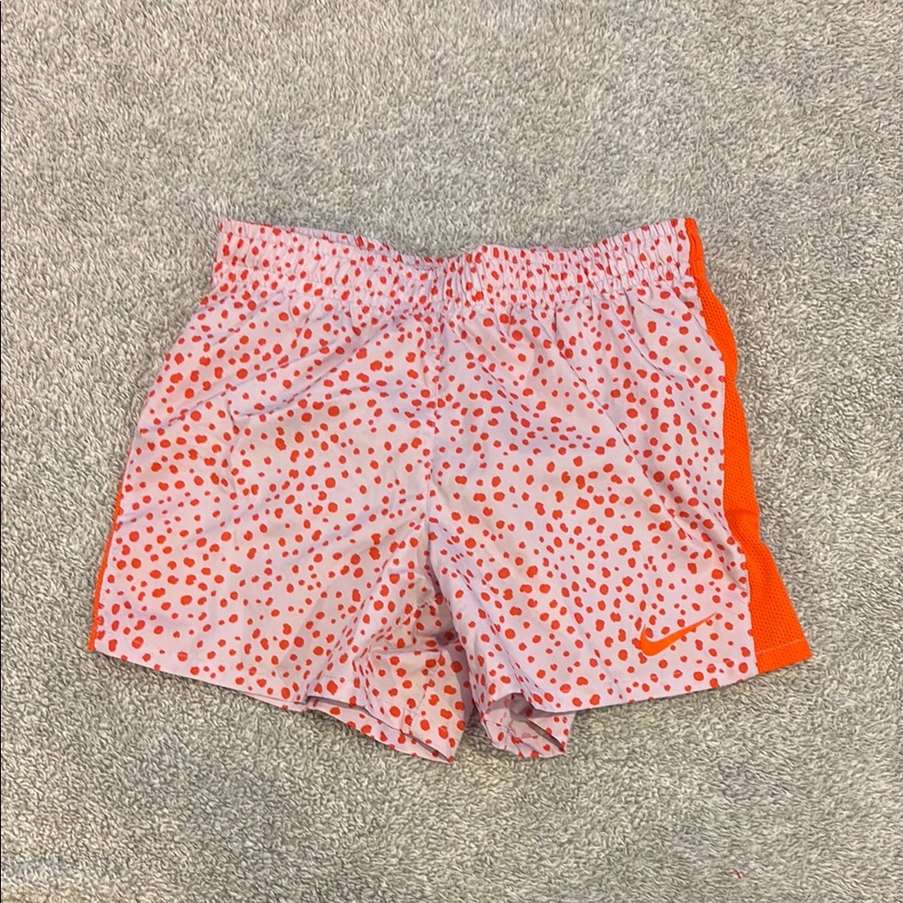 Nike Kids Polka Dot Shorts - Pink and Orange